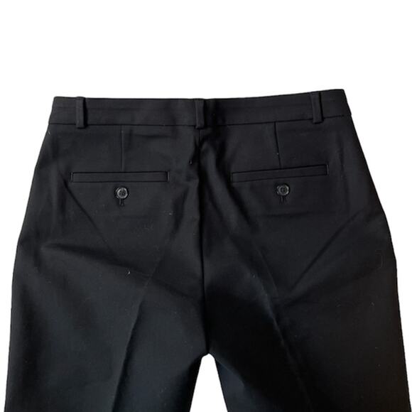 Banana Republic Leather Ankle Trim Black Pants Trousers Size 4 - Picture 5 of 12